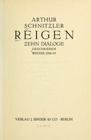 Cover of: Reigen by Arthur Schnitzler