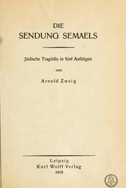 Cover of: Die sendung Semaels by Arnold Zweig