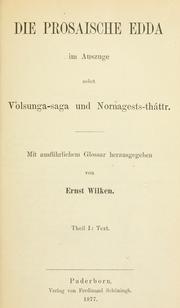Cover of: Die prosaische Edda im Auszuge nebst Volsunga-saga und Nornagests-tháttr. by 