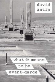 Cover of: What it means to be avant-garde
