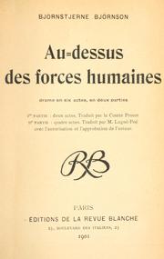 Cover of: Au-dessus des forces humaines by Bjørnstjerne Bjørnson