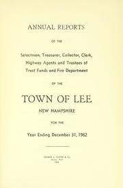 Cover of: Report of the superintending school committee of the Town of Lee, N.H. for the year ending .. | Town of Lee, New Hampshire