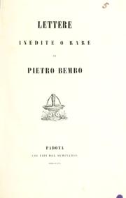 Cover of: Lettere inedite or rare.