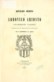 Rinaldo ardito by Lodovico Ariosto