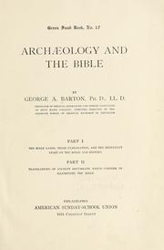 Cover of: Archæology and the Bible by George A. Barton