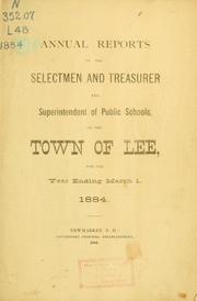 Cover of: Report of the superintending school committee of the Town of Lee, N.H. for the year ending .. by Town of Lee, New Hampshire