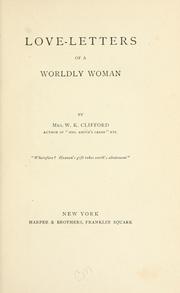Cover of: Love-letters of a worldly woman