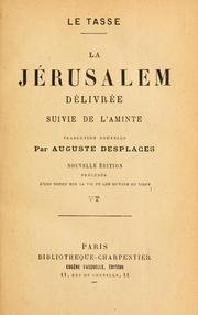 Cover of: La Jérusalem délivrée, suivie de L'Aminte by Torquato Tasso