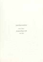 Cover of: Lucid representations.