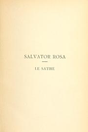 Cover of: Le satire by Salvatore Rosa
