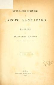 Cover of: Gl' imitatori stranieri di Jacopo Sannazaro.