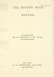 Cover of: The second book of Samuel