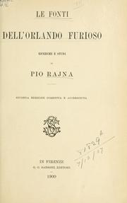 Cover of: Le fonti dell'Orlando furioso: ricerche e studii.