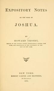 Cover of: Expository notes on the book of Joshua.