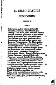 Cover of: C. Silii Italici Punicorum libri XVII by Tiberius Catius Silius Italicus