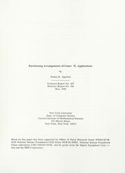 Cover of: Partitioning arrangements of lines: I. An efficient deterministic algorithm.