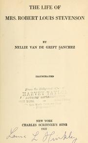 Cover of: The life of Mrs., Robert Louis Stevenson by Nellie Van de Grift Sanchez