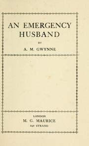 Cover of: An emergency husband | Agnes M. Gwynne