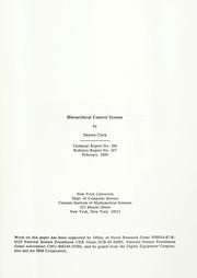 Hierarchical control system
