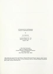 Cover of: A framework for the kinematic analysis of mechanical devices.