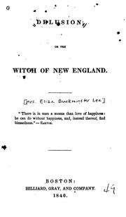 Cover of: Delusion: or, The witch of New England.