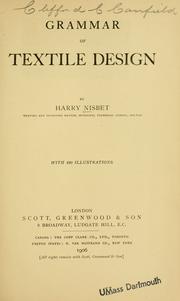 Grammar of textile design by Nisbet, Harry.