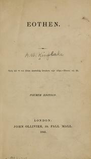 Cover of: Eothen. by Alexander William Kinglake