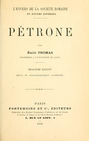 Cover of: Pétrone by Émile Thomas