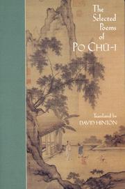 Cover of: The selected poems of Po Chü-I