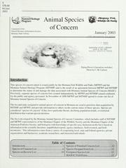 Cover of: Animal species of concern by John C. Carlson