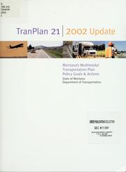 Cover of: Montana's multimodal transportation plan policy goals & actions