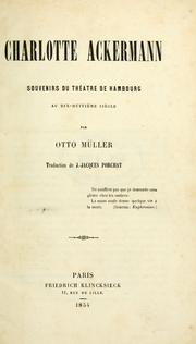 Cover of: Charlotte Ackermann by Otto Müller