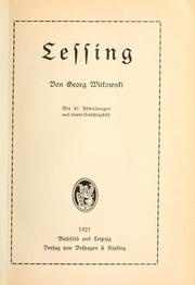 Cover of: Lessing.