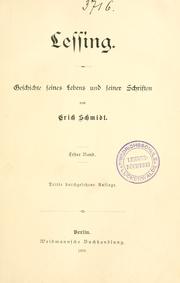 Cover of: Lessing. by Schmidt, Erich