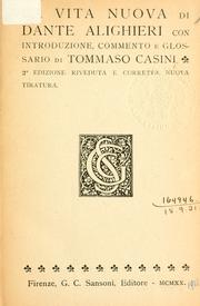 Cover of: La Vita Nuova by Dante Alighieri