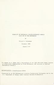 Cover of: Stability of hyperbolic finite-difference models with one or two boundaries. by Lloyd N. Trefethen