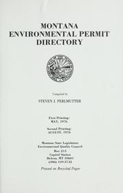 Cover of: Montana environmental permit directory