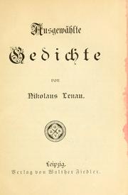 Cover of: Ausgewählte Gedichte.