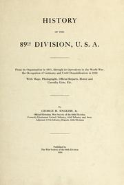 History of the 89th Division, U. S. A by George H. English