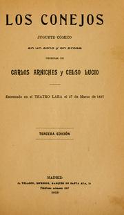 Cover of: Los conejos by Carlos Arniches y Barrera