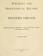 Cover of: Portrait and biographical record of western Oregon by 