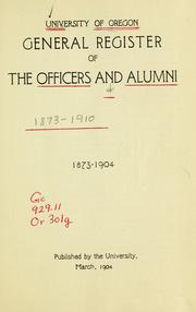 Cover of: General register of the officers and alumni, 1873-1904.