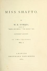 Cover of: Miss Shafto. by William Edward Norris