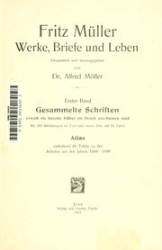 Cover of: Fritz Müller, Werke, Briefe und Leben. by Fritz Müller