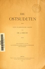 Die Ostsudeten by Johann Hruby