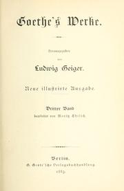 Cover of: Goethe's Werke. by Johann Wolfgang von Goethe
