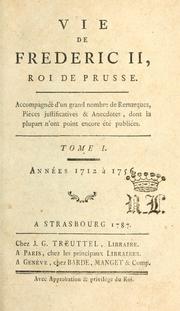 Vie de Frédéric II, roi de Prusse