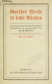 Cover of: Schriften. by Goethe-Gesellschaft (Weimar, Thuringia, Germany), Goethe-Gesellschaft (Weimar, Thuringia, Germany)