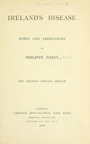 Cover of: Ireland's disease: notes and impressions