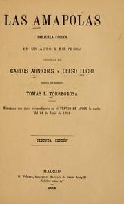 Cover of: amapolas: zarzuela cómica en un acto y en prosa